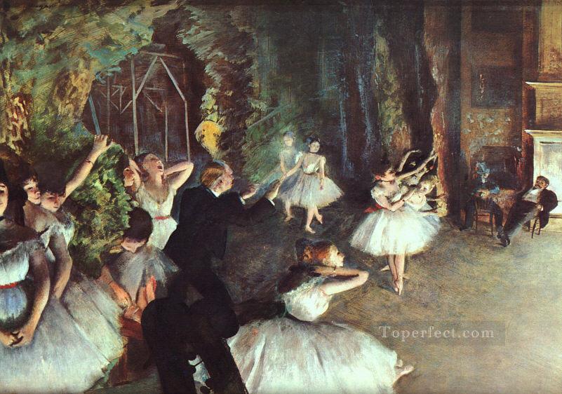 Rehearsal on the Stage Impressionism ballet dancer Edgar Degas Oil Paintings